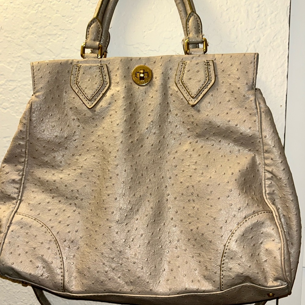 Marc Jacobs Textured Beige Tote Bag